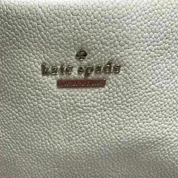 Kate Spade Pebbled Leather Tote/Shoulder/Crossbody Bag Cream Color - Picture 12 of 15